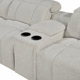 Crown Electric Recliner Fabric Sofa Set