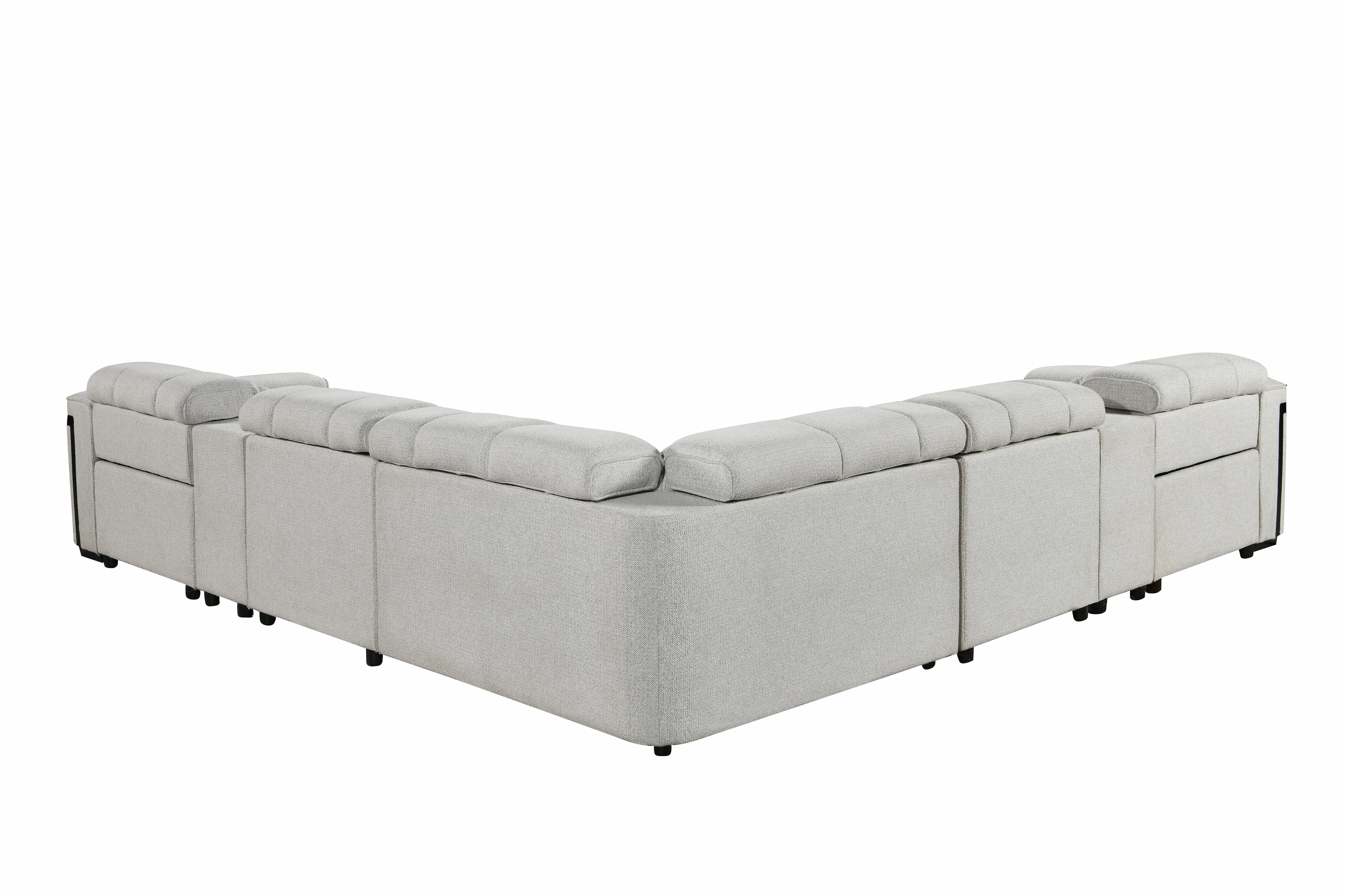 Crown Electric Recliner Fabric Sofa Set