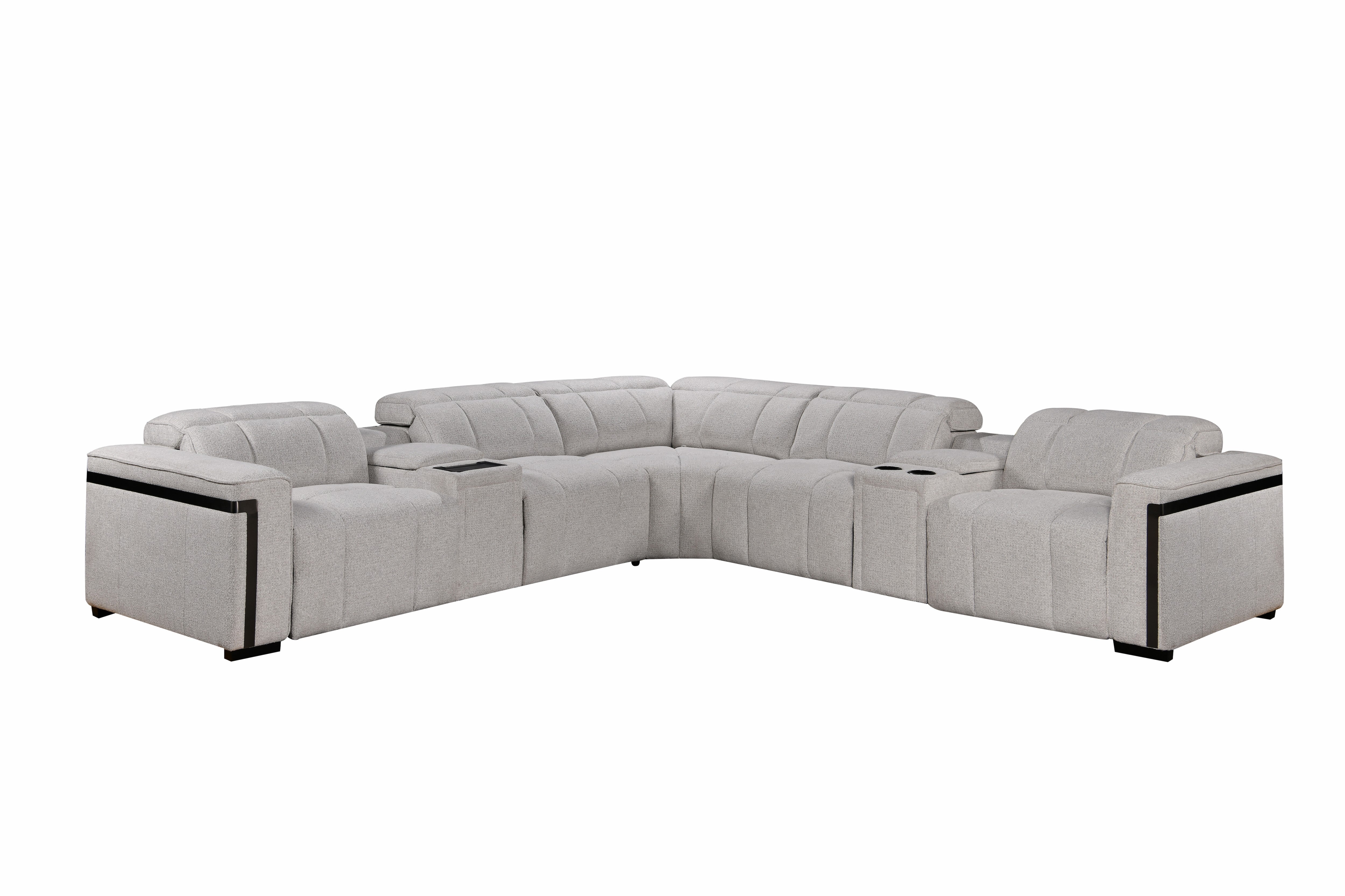 Crown Electric Recliner Fabric Sofa Set