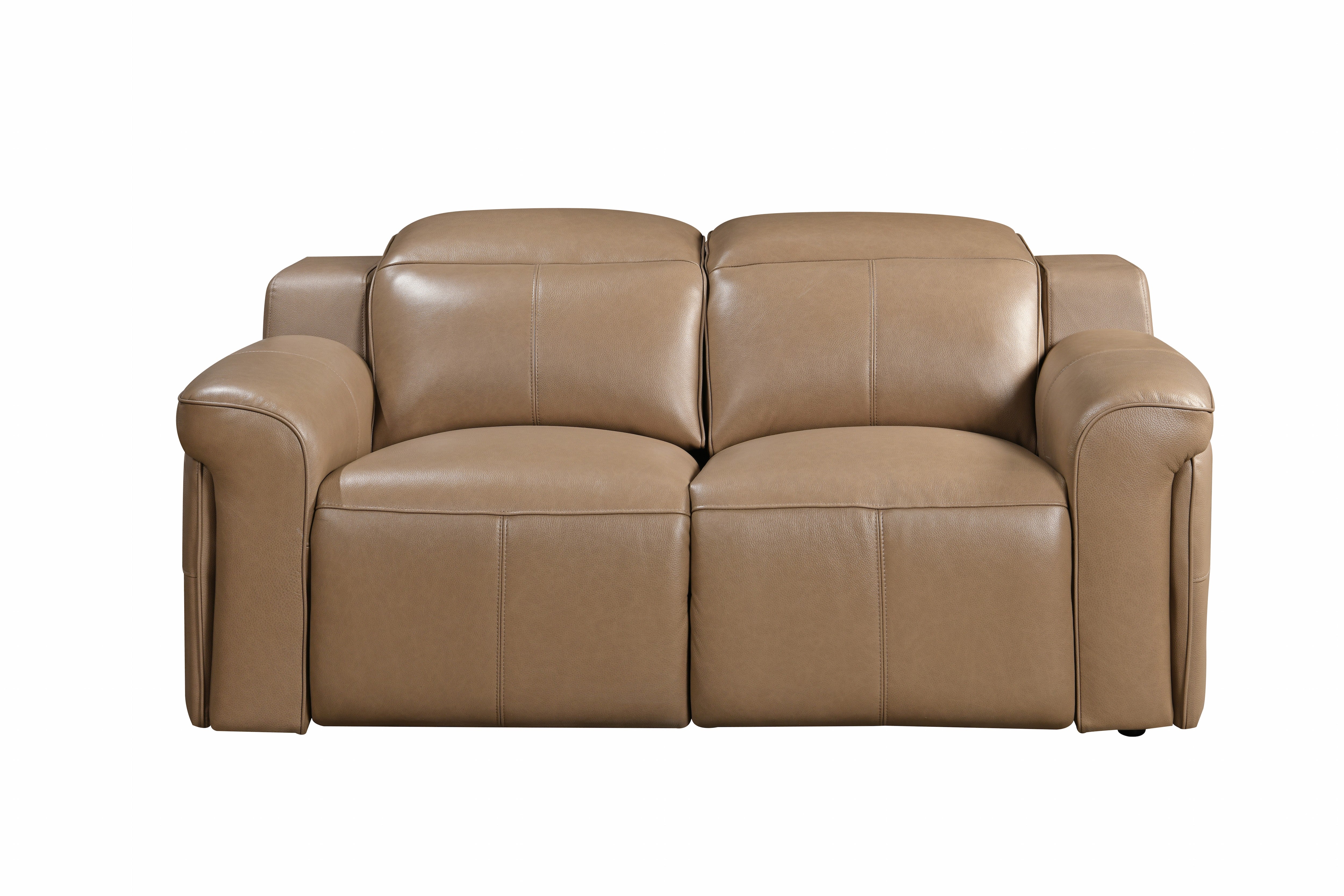 Esabella Luxury Dual Electronic Recliner Fabric Sofa Set Brown