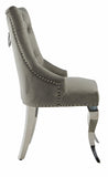 Harper Velvet Modern Dining Chair Grey Silver