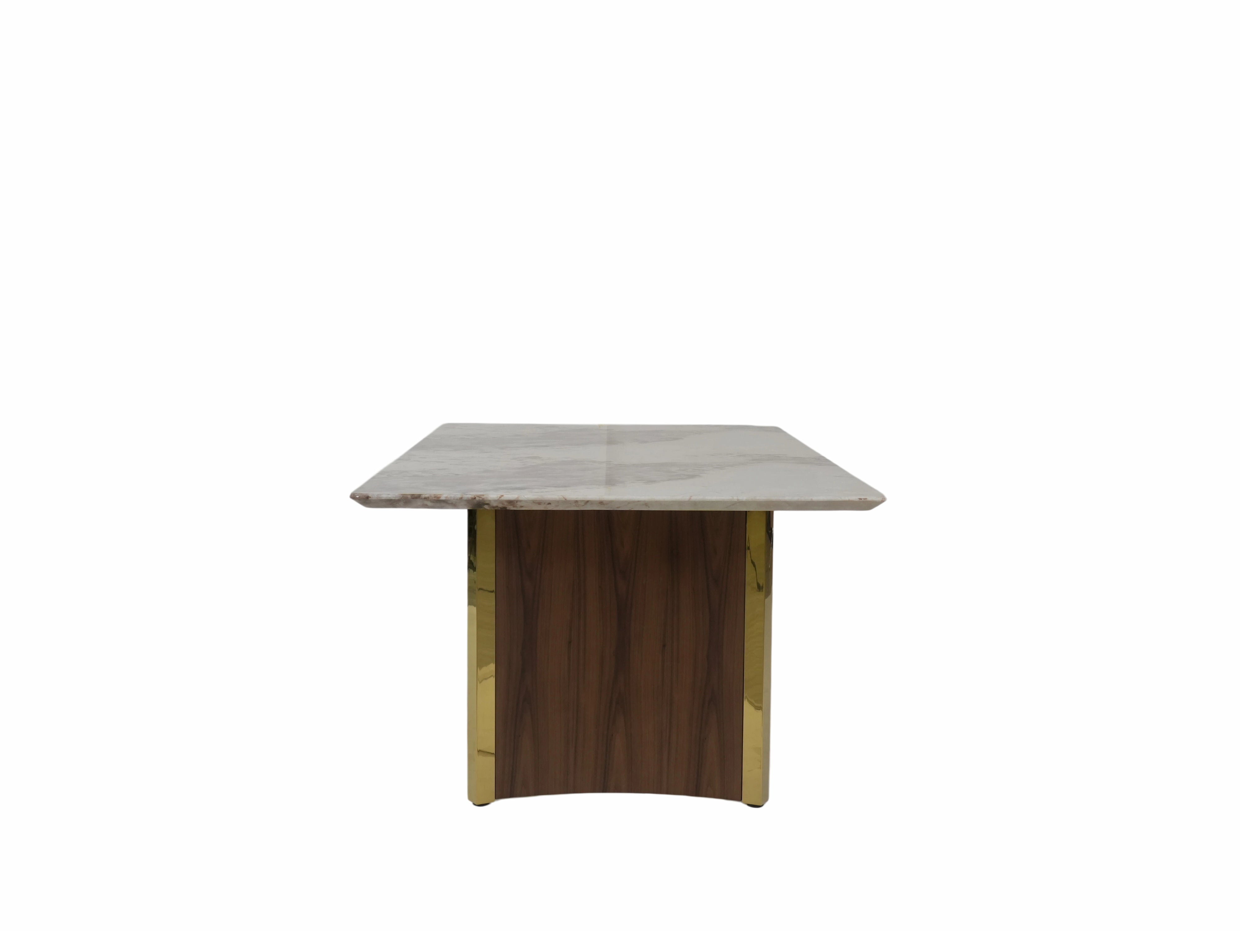 Laurent White Paper Marble Dining Table