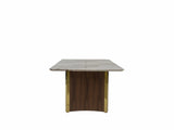 Laurent White Paper Marble Dining Table