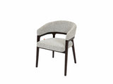 Marlow Beige Fabric Dining Chair Walnut Brown