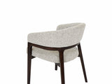 Marlow Beige Fabric Dining Chair Walnut Brown