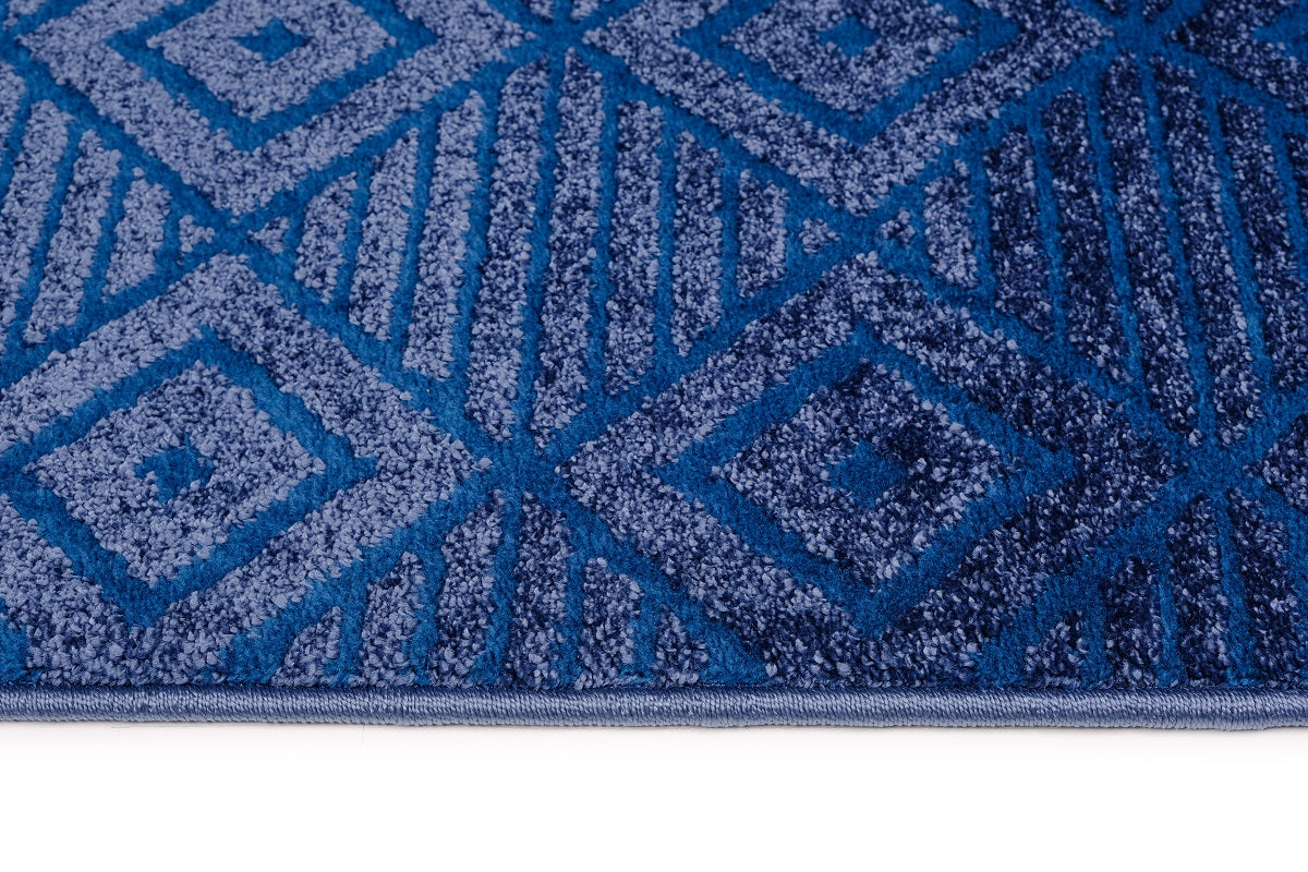 Lucca E645A Blue Modern Area Rug