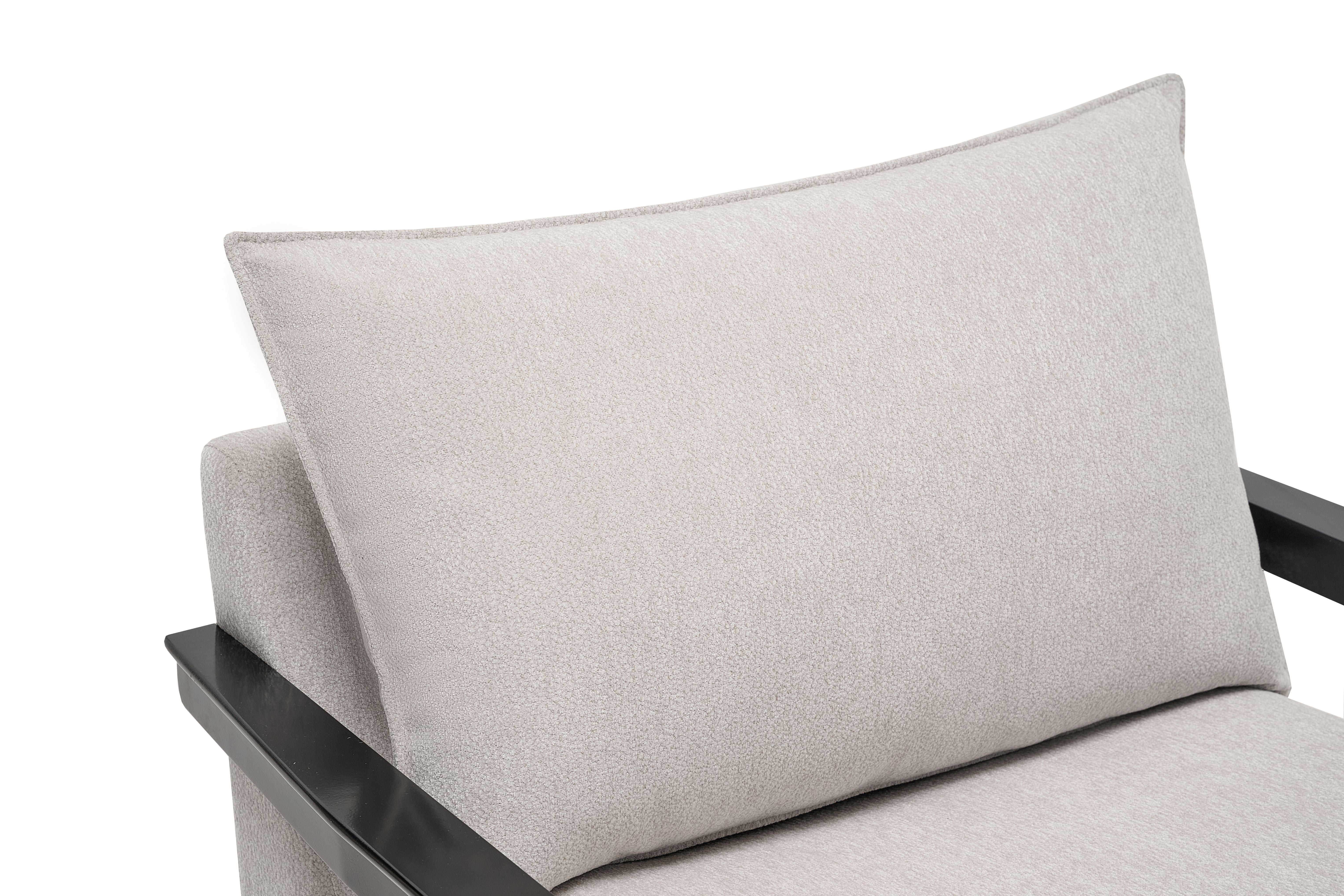 Mallee Modern Comfortable Grey Fabric Armchair