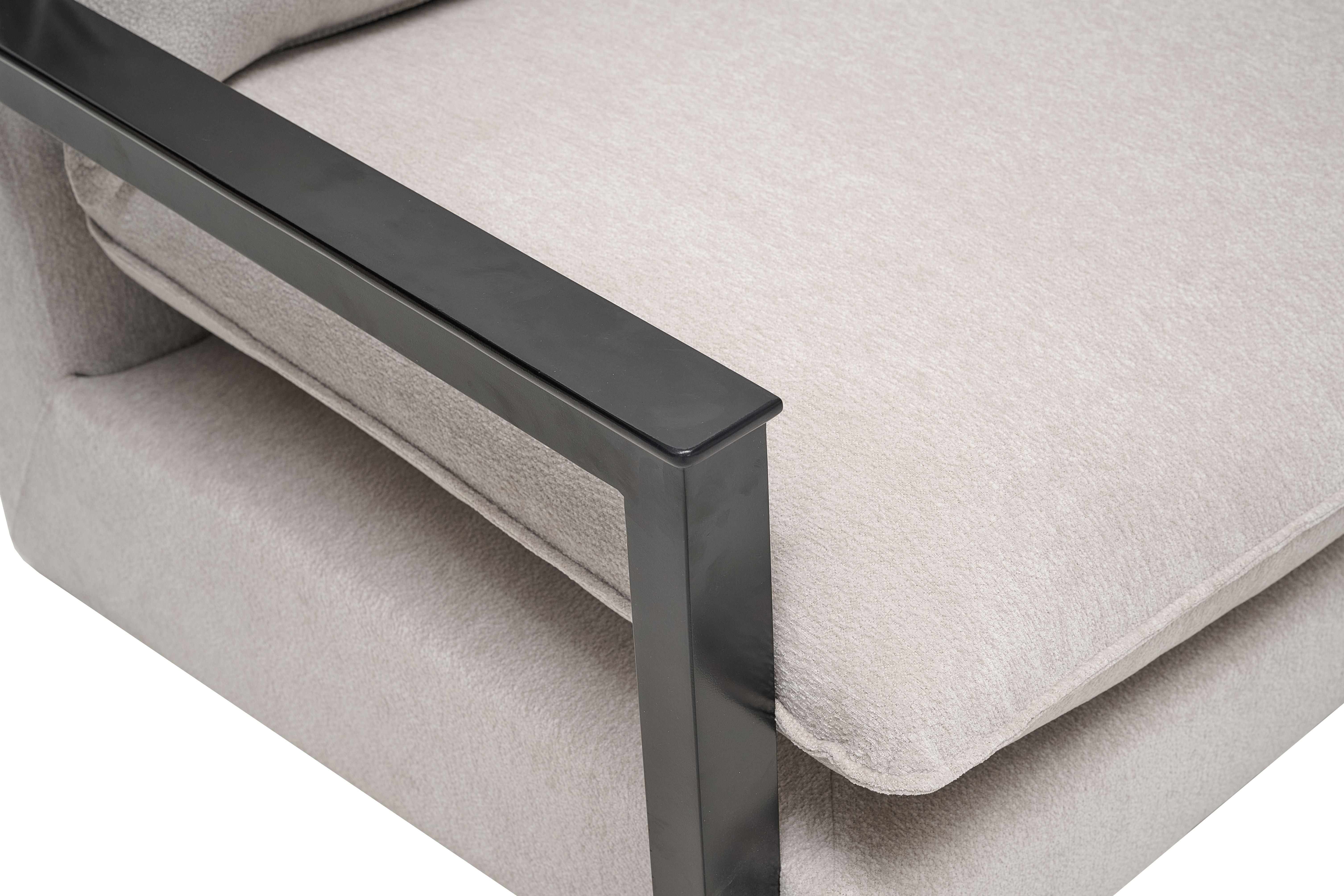 Mallee Modern Comfortable Grey Fabric Armchair