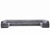 Dune Modern Large Corner Sofa Set in Dark Grey Fabric