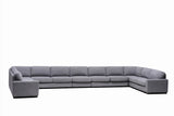 Dune Modern Large Corner Sofa Set in Dark Grey Fabric
