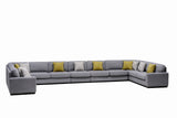 Dune Modern Large Corner Sofa Set in Dark Grey Fabric