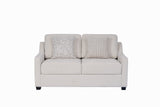 Cameron Beige Fabric Contemporary Sofa Set