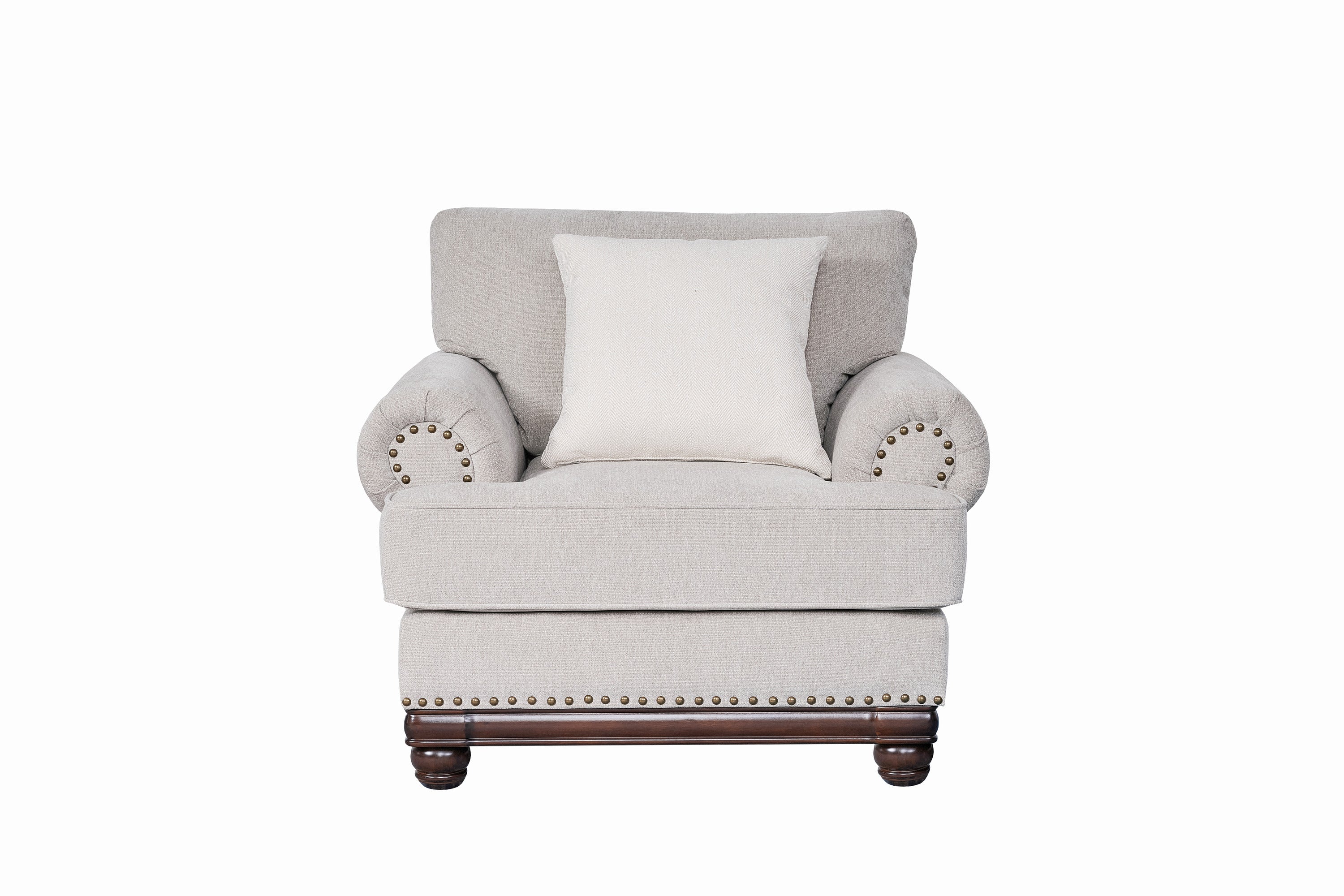 Ryan Beige Fabric Contemporary Sofa Set