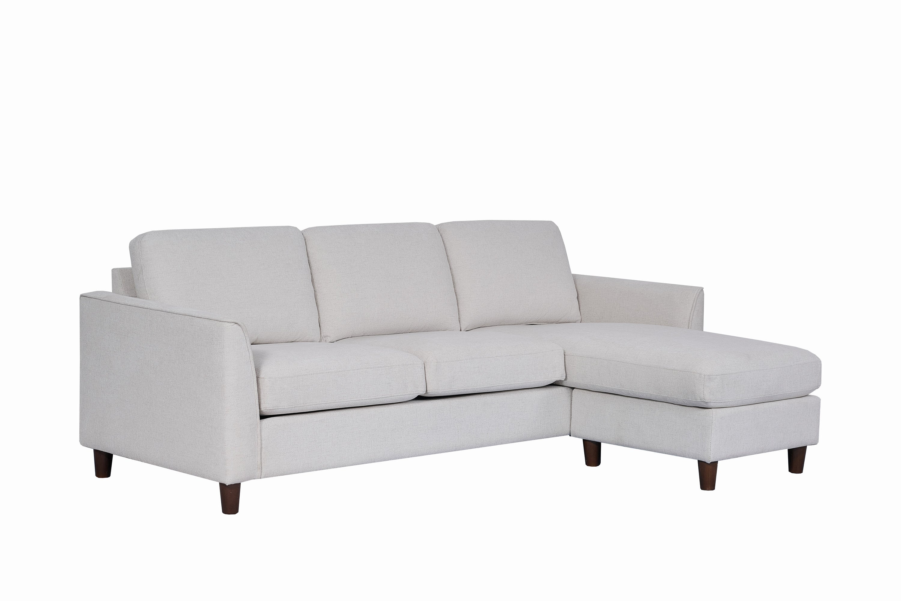 Tamim Beige Fabric Sofa With Ottoman Left Arm Chaise