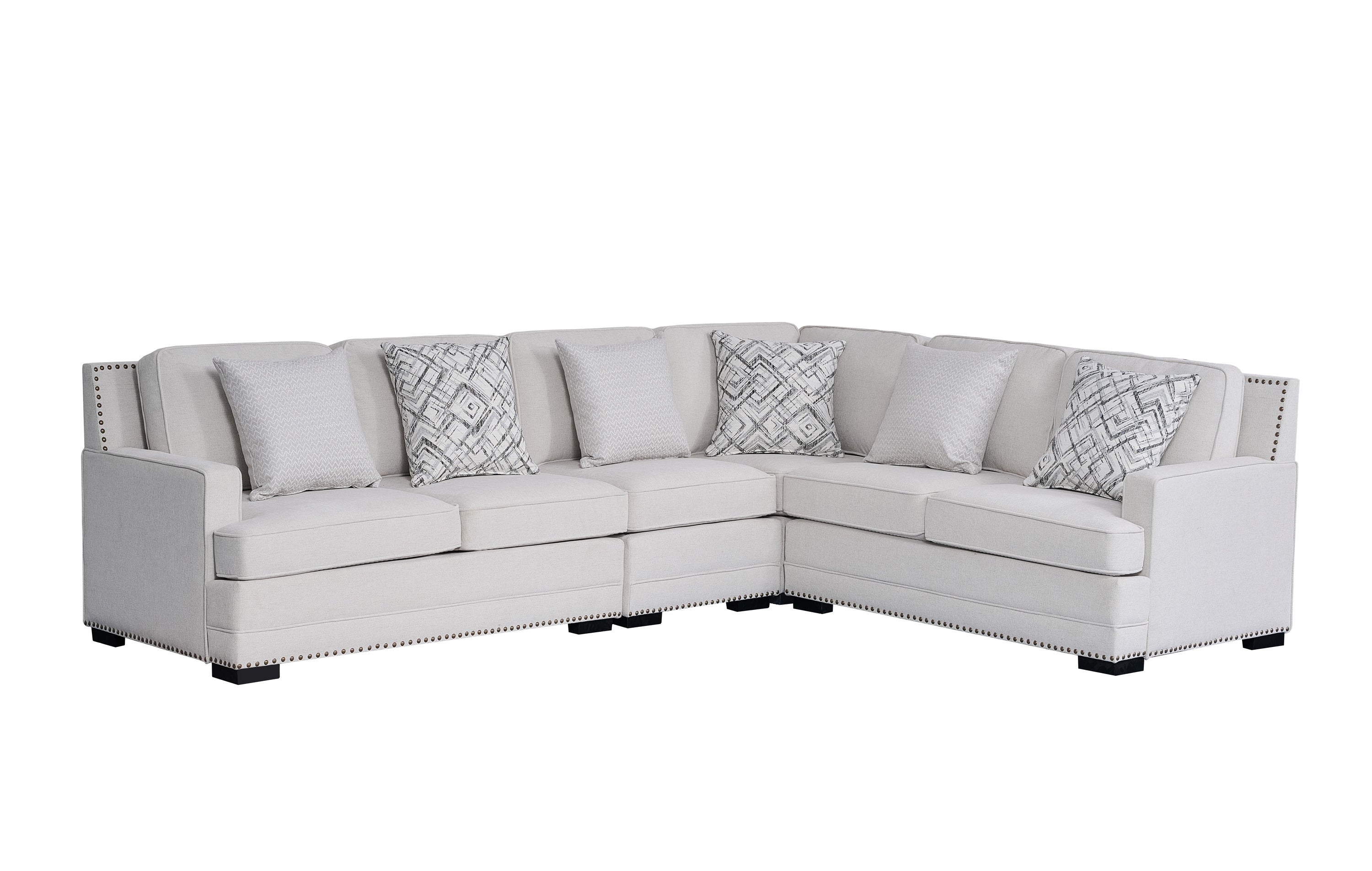 Wilson Cream Fabric Corner Modular Sofa