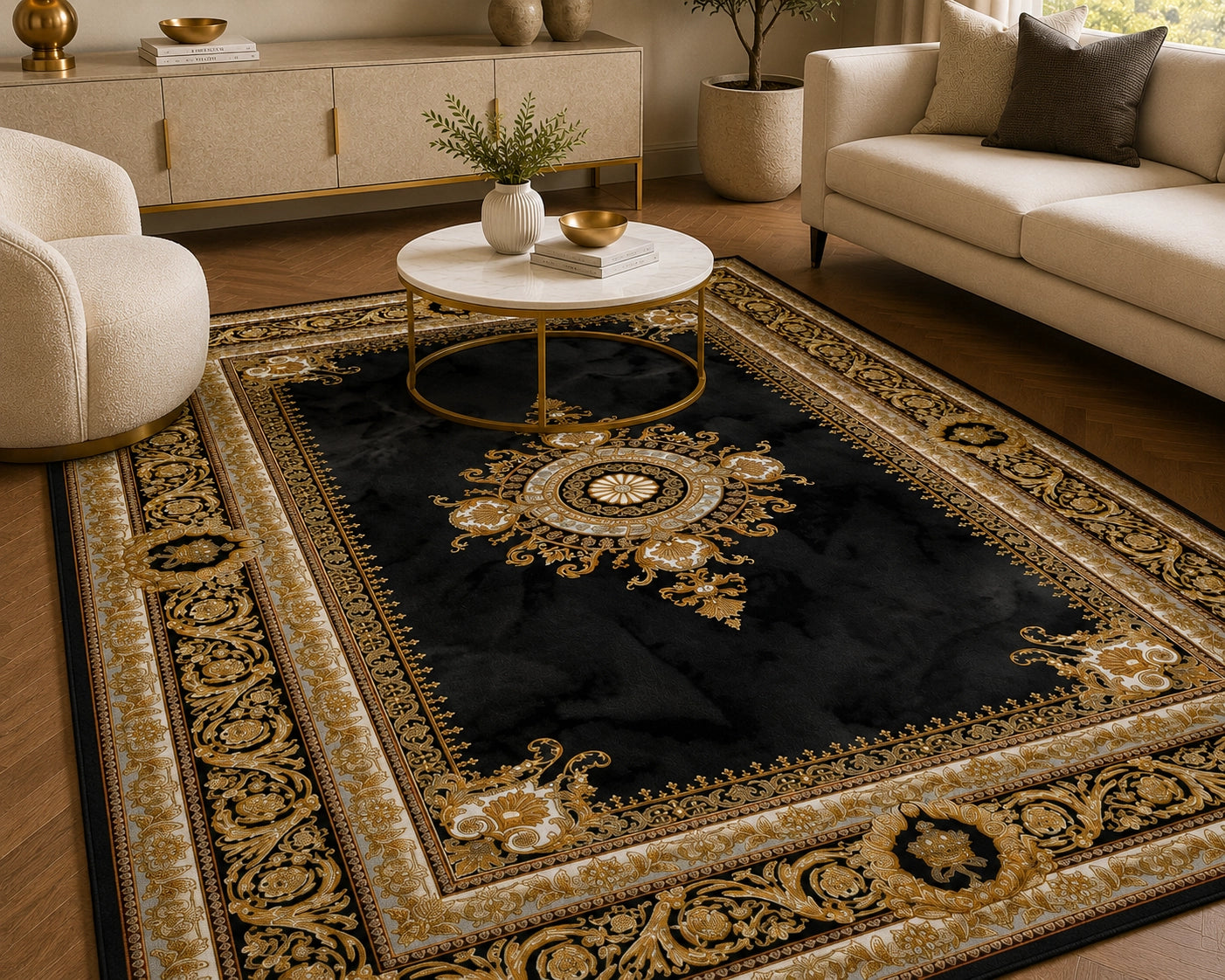 Negin 12120 Dolphin Blue traditional Persian Rug