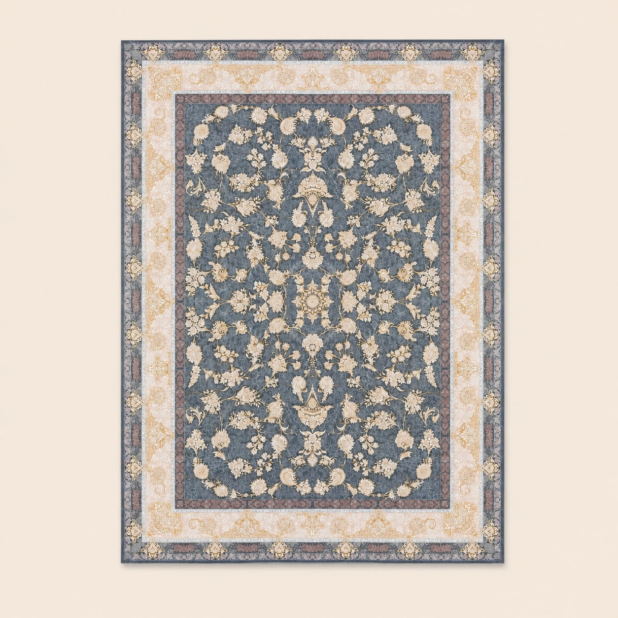 Dariush 1355 Traditional Persian Area Rug Silver