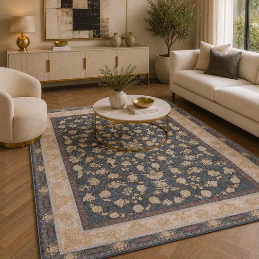 Dariush 1355 Traditional Persian Area Rug Silver