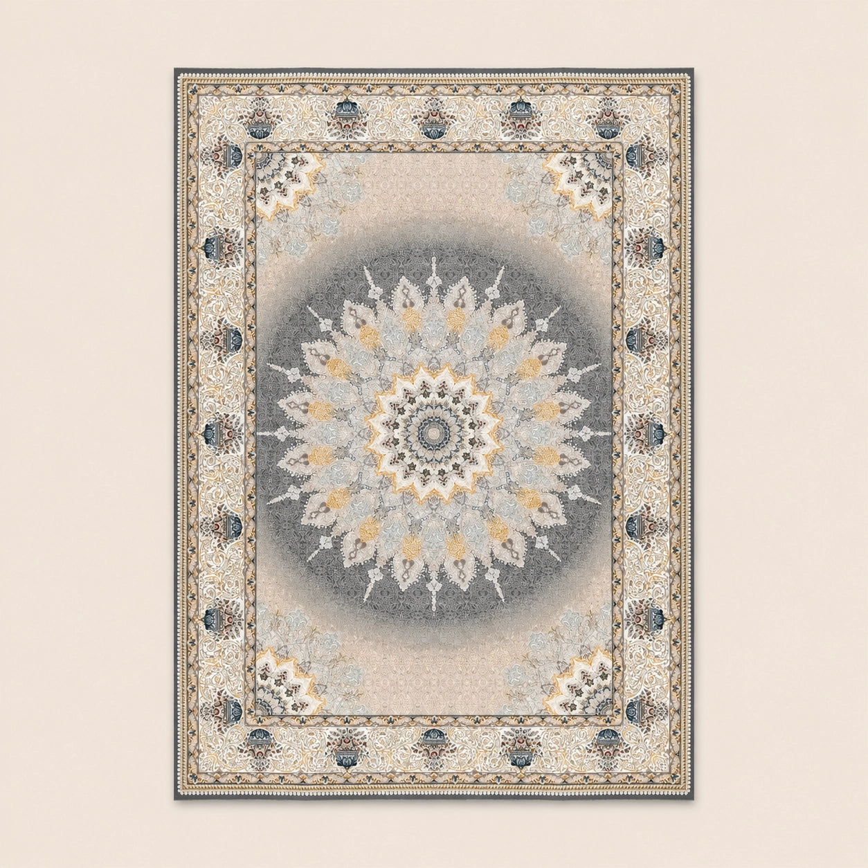 Dariush 1370 Silver Traditional Persian Rug