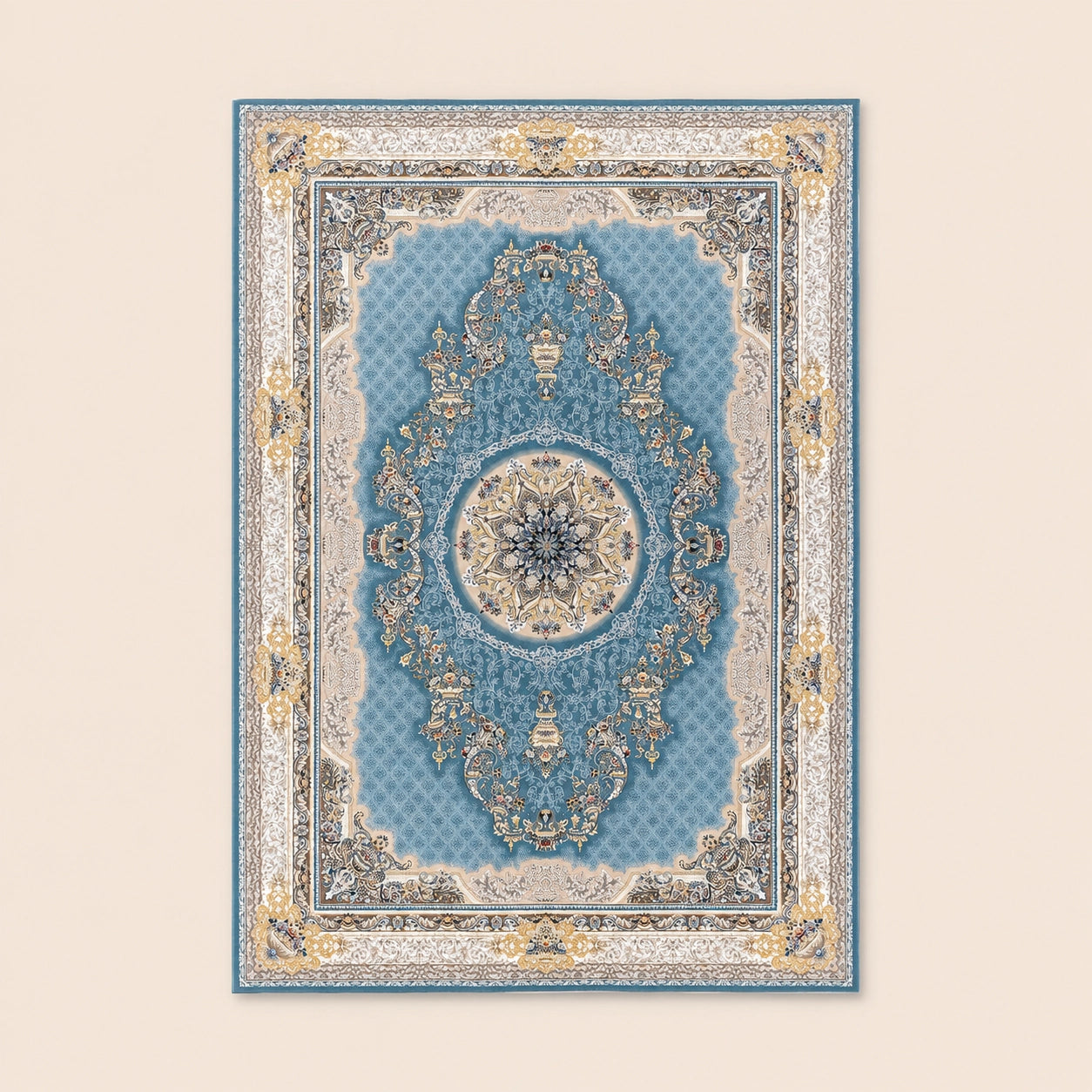 Dariush 1376 Traditional Persian Area Rug Blue