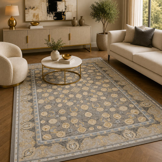 Dariush 1405 Traditional Persian Area Rug Grey