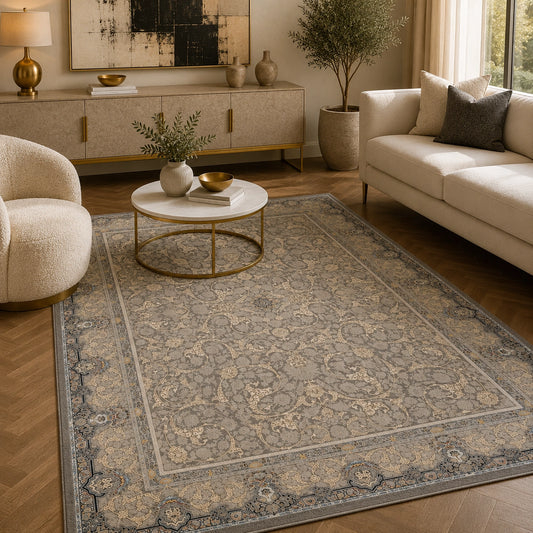 Dariush 1422 Traditional Persian Area Rug Grey