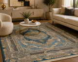 Dariush 1425 Traditional Persian Area Rug Blue