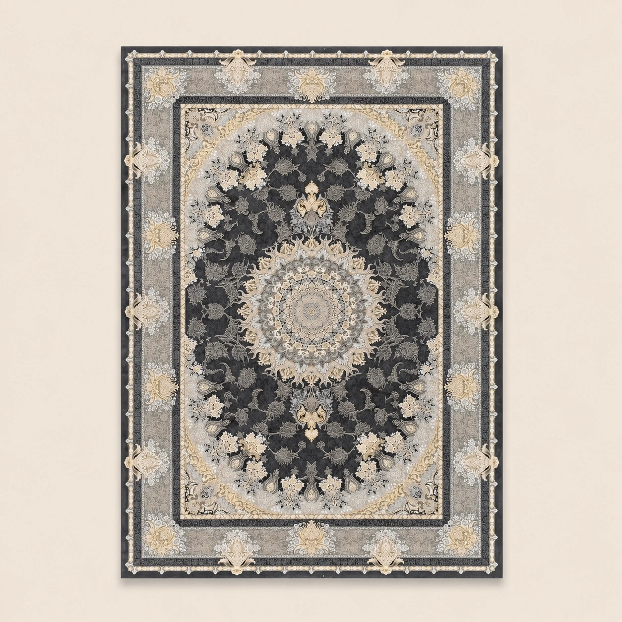 Dariush 1429 Traditional Persian Area Rug Metalic