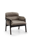 Peacefull Dark Toupe Fabric Arm Chair