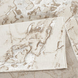 Elmaas T502A Cream White Modern Area Rug