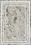 Elmaas T502B Light Grey White Modern Area Rug