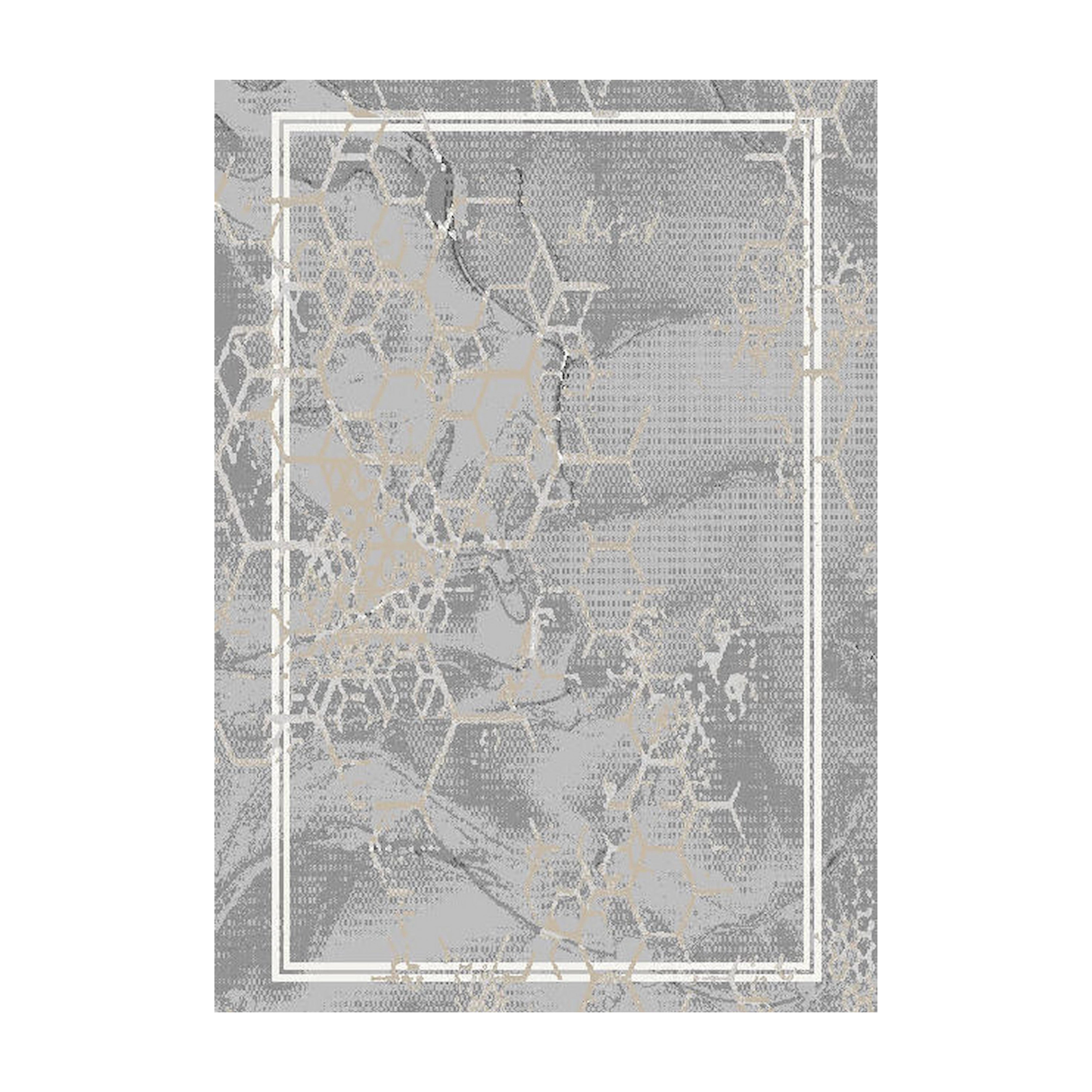 Elmaas T503A Light Grey V Beige Modern Area Rug
