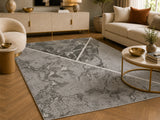 Elmaas T506A Grey White Modern Area Rug