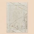 Elmaas T510A Cream White Modern Area Rug