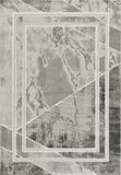 Elmaas T510A Light Grey White Modern Area Rug