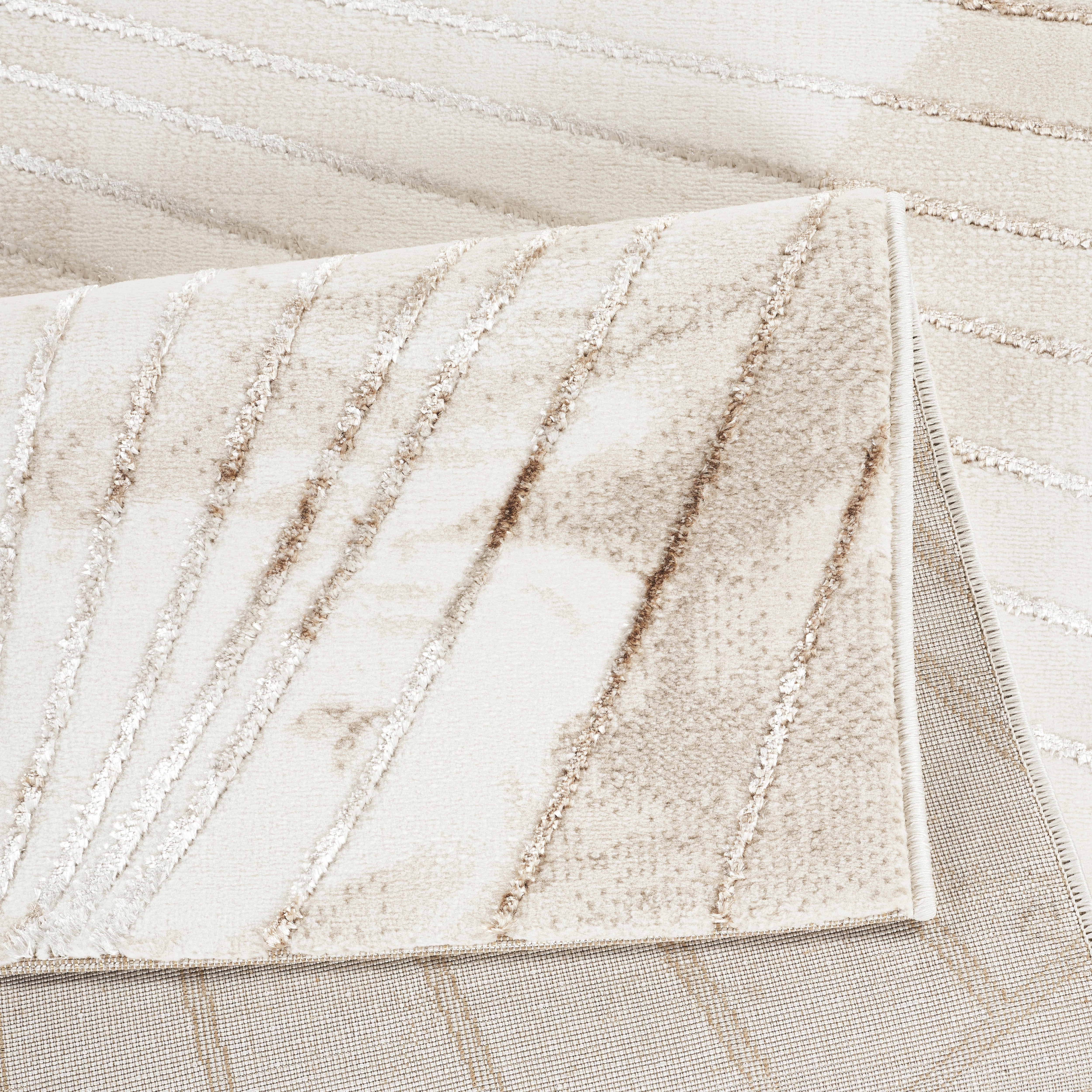 Elmaas T511A Cream V Beige Modern Area Rug
