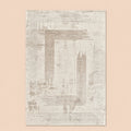 Elmaas T521A Cream V Beige Modern Area Rug