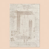 Elmaas T521A Cream V Beige Modern Area Rug