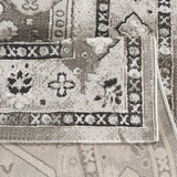 Elmaas T529A Light Grey White Modern Area Rug