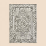 Elmaas T529A Light Grey White Modern Area Rug