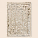 Elmaas T531A Cream White Modern Area Rug