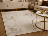 Elmaas T532A Cream White Modern Area Rug
