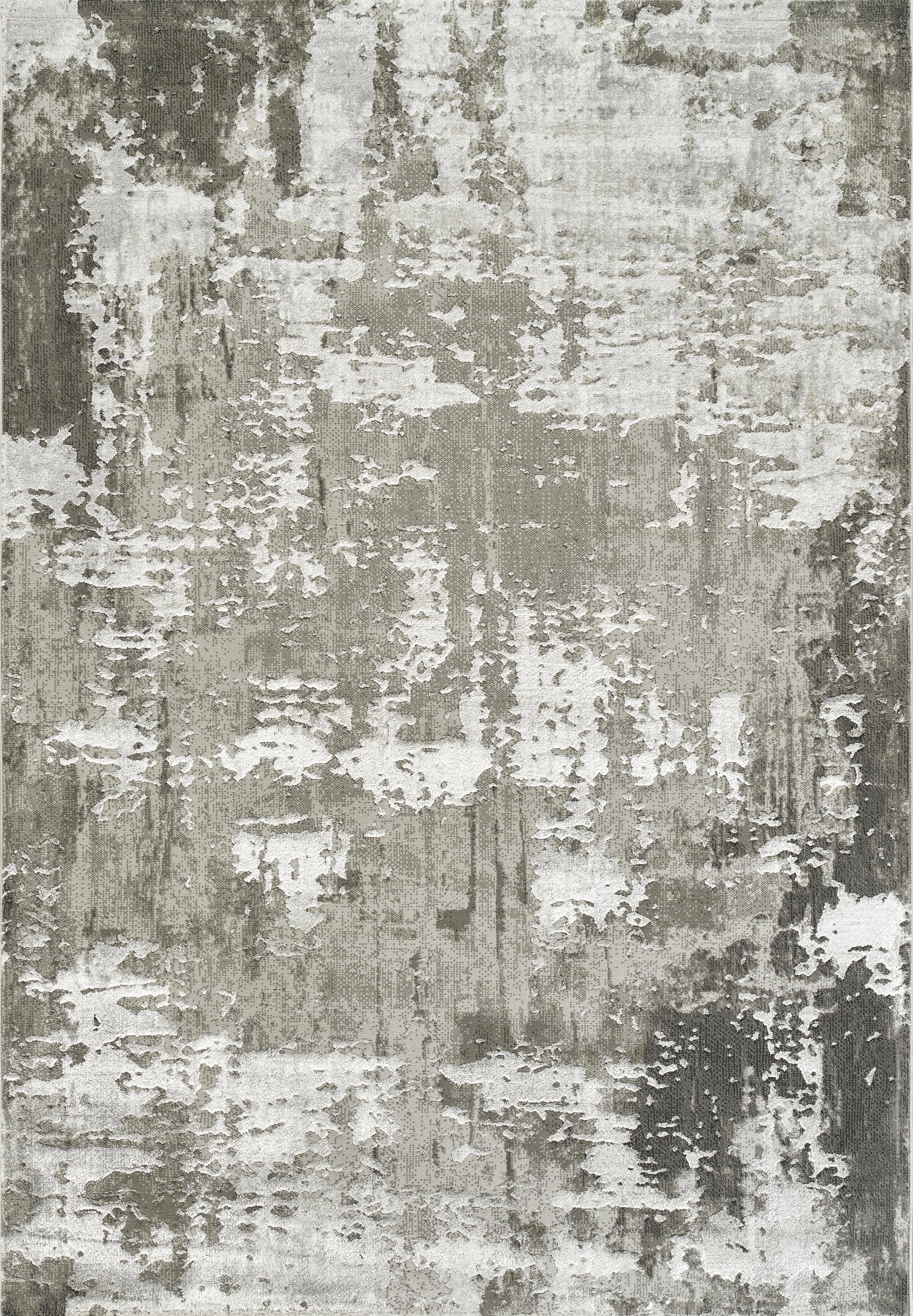 Elmaas T533A Light Grey White Modern Area Rug