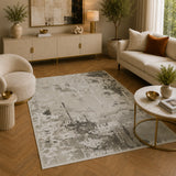 Elmaas T540A Light Grey V Grey Modern Area Rug