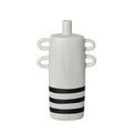 D23088B Ash Ceramic Narrow Flat Bottle Ash Handcrafted Home Décor