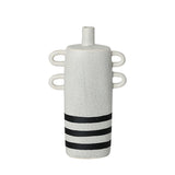D23088B Ash Ceramic Narrow Flat Bottle Ash Handcrafted Home Décor