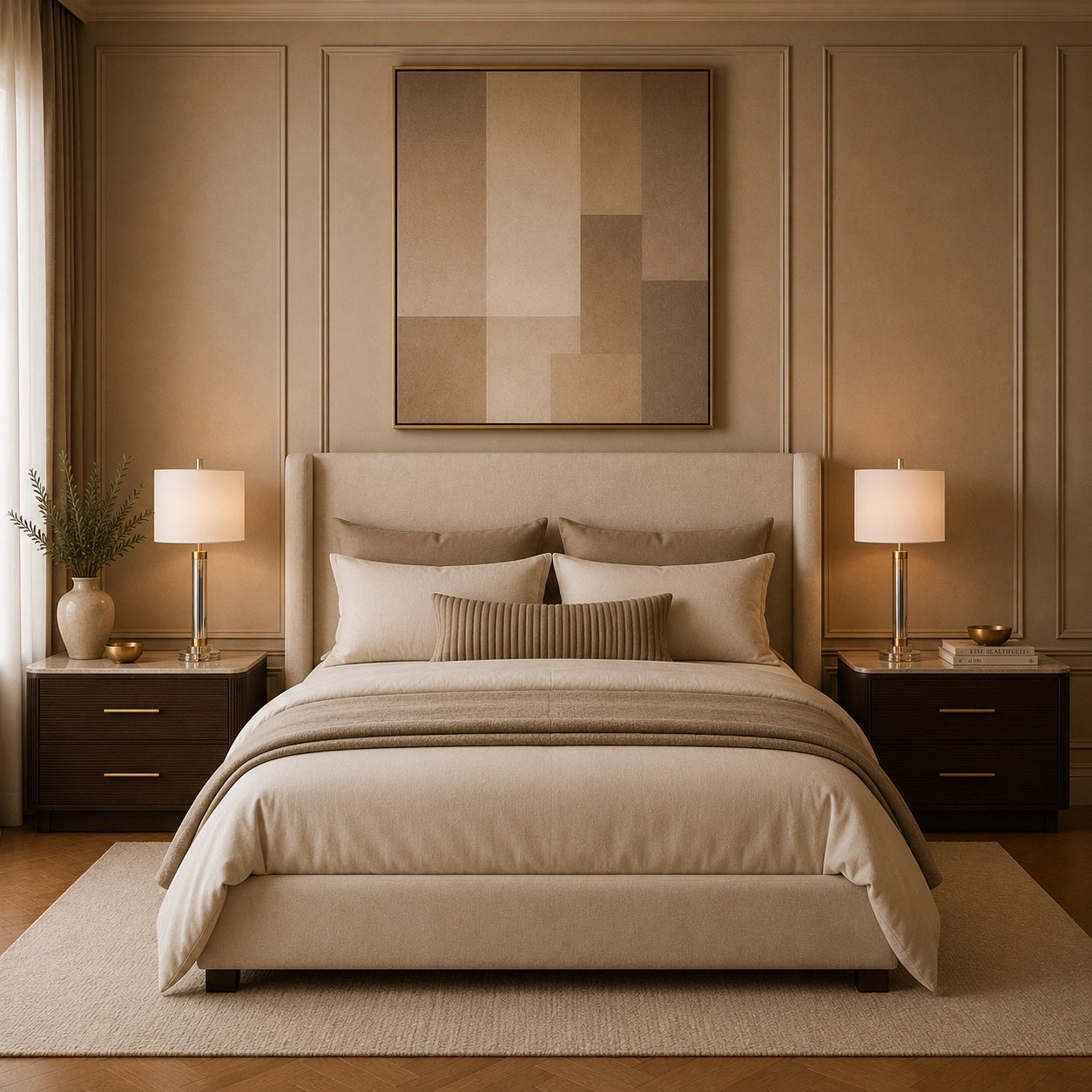 Florence Crystal Table Lamp with White Drum Shade