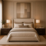 Florence Crystal Table Lamp with White Drum Shade