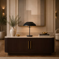 Forma Modern Black Metal Table Lamp with Dome Shade