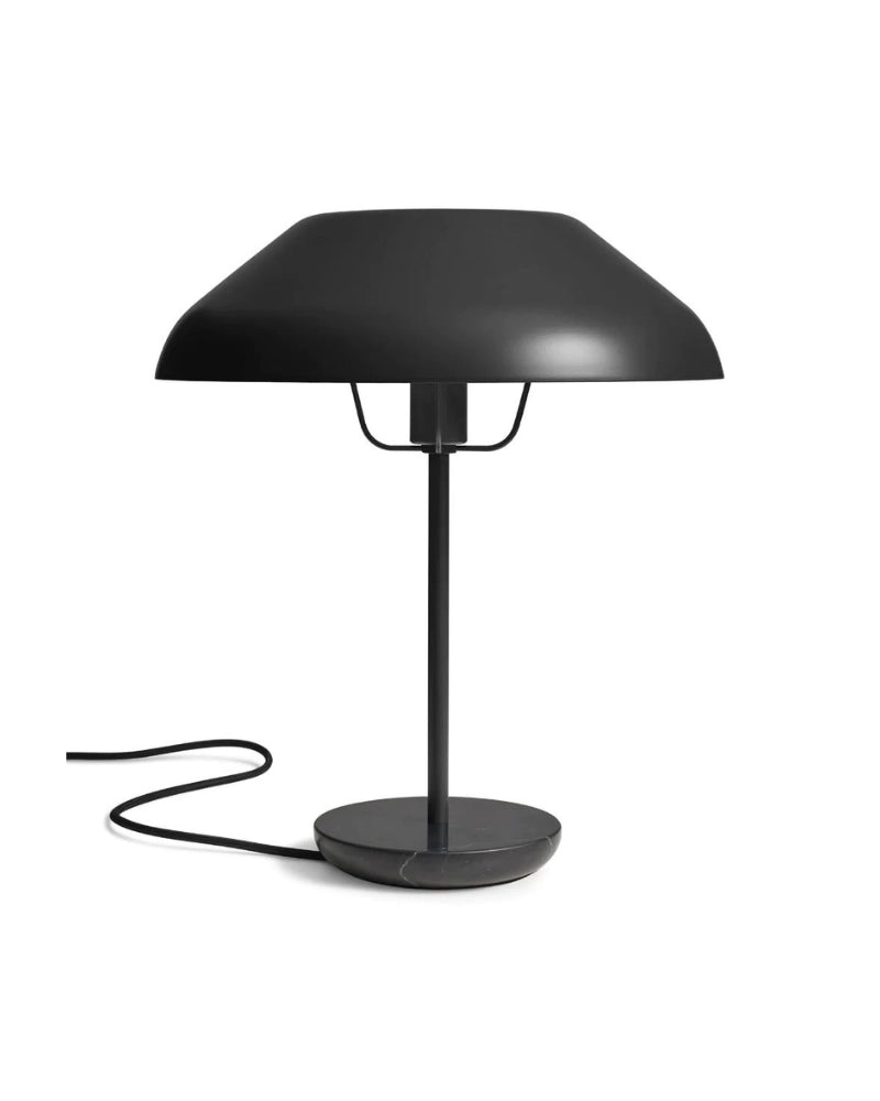 Forma Modern Black Metal Table Lamp with Dome Shade